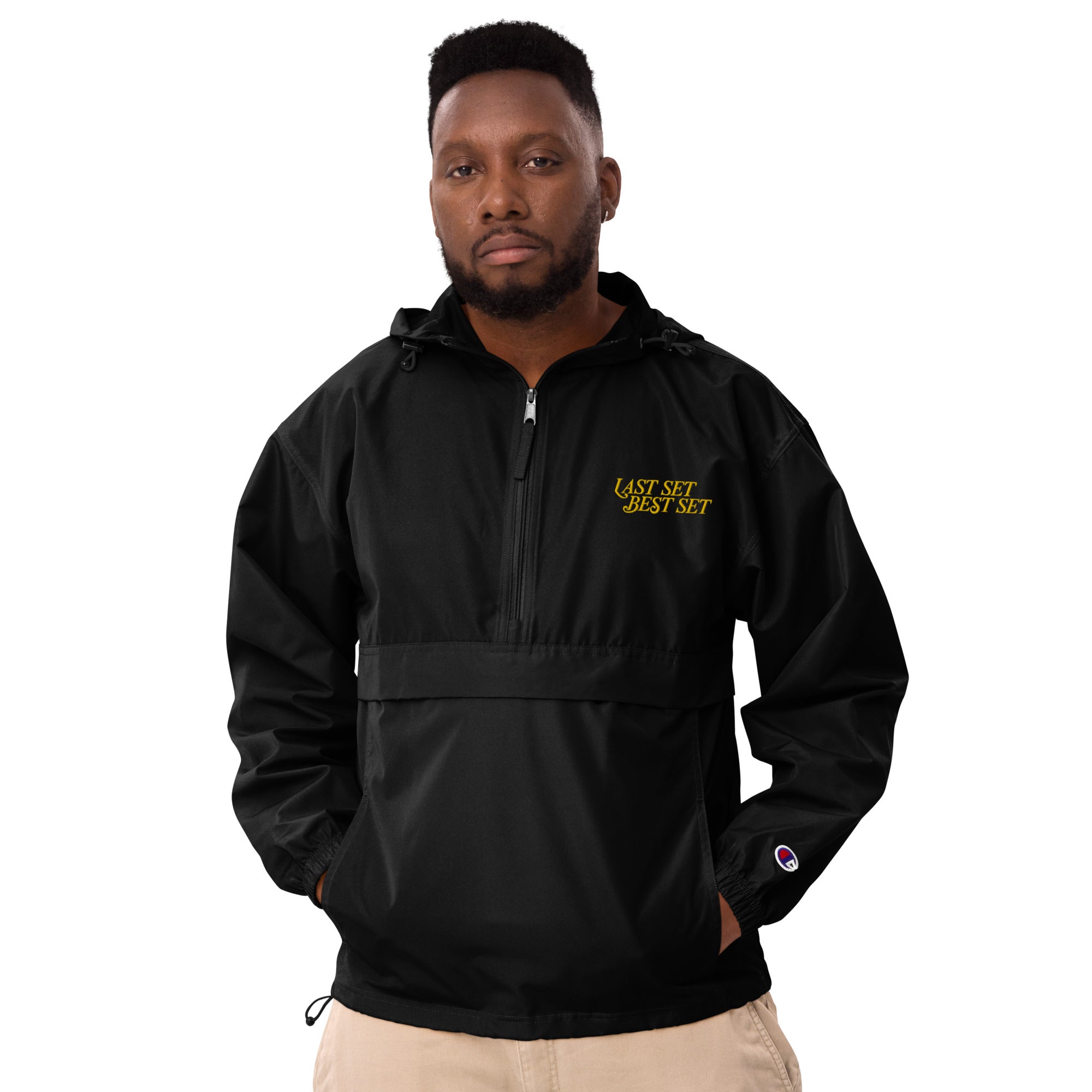 Last Set Best Set Embroidered Champion Packable Windbreaker